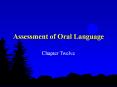 Assessment of Oral Language PowerPoint PPT Presentation