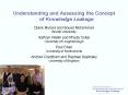 Understanding and Assessing the Concept of Knowledge Leakage PowerPoint PPT Presentation