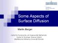 Some Aspects of Surface Diffusion PowerPoint PPT Presentation