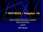 PHYSICS - Chapter 16