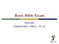 Basic Bible Exam PowerPoint PPT Presentation