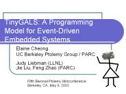 TinyGALS: A Programming Model for Event-Driven Embedded Systems