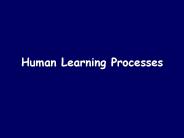 Human Learning Processes