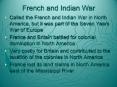 French and Indian War PowerPoint PPT Presentation