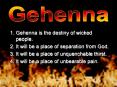 Gehenna is the destiny of wicked people. PowerPoint PPT Presentation