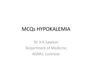 MCQs HYPOKALEMIA