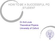 HOW TO BE A SUCCESSFUL PG STUDENT