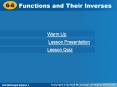 Functions and Their Inverses PowerPoint PPT Presentation