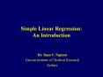 Simple Linear Regression: An Introduction PowerPoint PPT Presentation