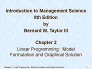 Linear Programming: Model