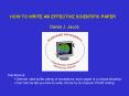 HOW TO WRITE AN EFFECTIVE SCIENTIFIC PAPER PowerPoint PPT Presentation