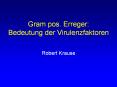 Gram pos. Erreger: Bedeutung der Virulenzfaktoren PowerPoint PPT Presentation