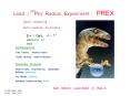 Lead (  Pb) Radius Experiment :  PREX PowerPoint PPT Presentation