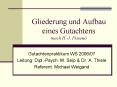 Gliederung und Aufbau eines Gutachtens (nach H.-J. Fisseni) PowerPoint PPT Presentation