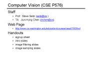Computer Vision (CSE P576)