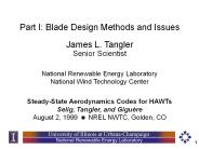Part I: Blade Design Methods and Issues