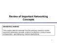 Review of Important Networking Concepts PowerPoint PPT Presentation