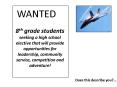 8th grade students seeking a high school elective that will provide opportunities for leadership, community service, competition and adventure! PowerPoint PPT Presentation