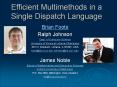 Efficient Multimethods in a Single Dispatch Language PowerPoint PPT Presentation