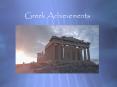 Greek Achievements PowerPoint PPT Presentation