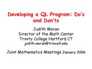 Developing a QL Program: Do