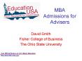 MBA Admissions for Advisers PowerPoint PPT Presentation