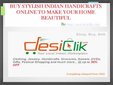 Buy Traditional Indian Handicrafts Online