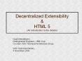 Decentralized Extensibility PowerPoint PPT Presentation
