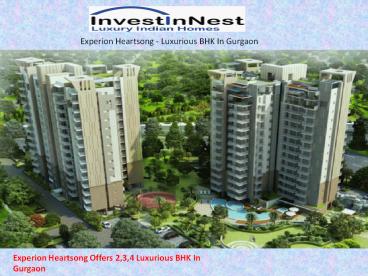 Find Luxury Apartments By Experion Heartsong - InvestInNest