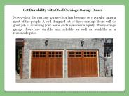 Get Durability with Steel Carriage Garage Doors