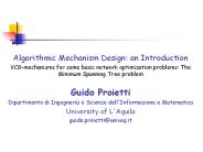 Algorithmic Mechanism Design: an Introduction