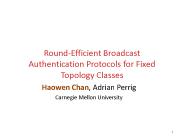 Round-Efficient Broadcast Authentication Protocols for Fixed Topology Classes