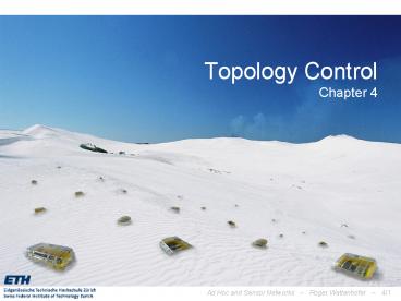 Topology Control Chapter 4