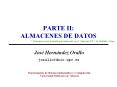 PARTE II: ALMACENES DE DATOS PowerPoint PPT Presentation