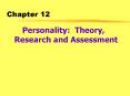 Personality: Theory, Research and Assessment PowerPoint PPT Presentation