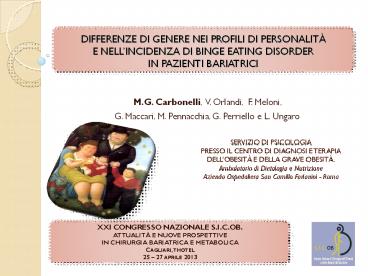 DIFFERENZE DI GENERE NEI PROFILI DI PERSONALIT