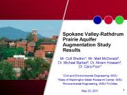 Spokane Valley-Rathdrum Prairie Aquifer Augmentation Study Results