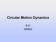 Circular Motion Dynamics