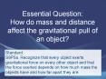 Essential Question: How do mass and distance affect the gravitational pull of an object? PowerPoint PPT Presentation