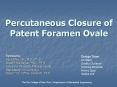 Percutaneous Closure of Patent Foramen Ovale PowerPoint PPT Presentation