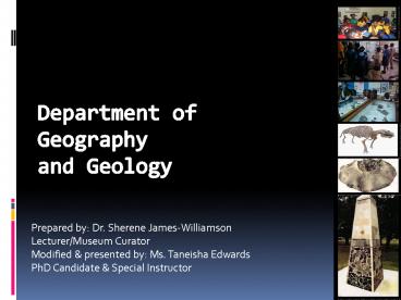 Department of Geography and Geology