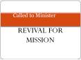 Called to Minister PowerPoint PPT Presentation