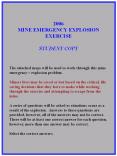 MINE EMERGENCY EXPLOSION EXERCISE PowerPoint PPT Presentation