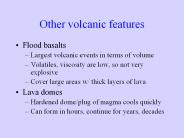 Other volcanic features