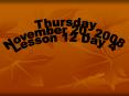 Thursday PowerPoint PPT Presentation