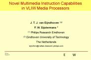 Novel Multimedia Instruction Capabilities in VLIW Media Processors