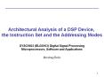 Architectural Analysis of a DSP Device, the Instruction Set and the Addressing Modes PowerPoint PPT Presentation