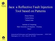 Jaca: a Reflective Fault Injection Tool based on Patterns
