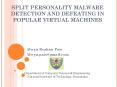 SPLIT PERSONALITY MALWARE DETECTION AND DEFEATING IN POPULAR VIRTUAL MACHINES PowerPoint PPT Presentation
