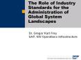 The Role of Industry Standards for the Administration of Global System Landscapes PowerPoint PPT Presentation